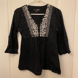 Rxb black blouse tunic M